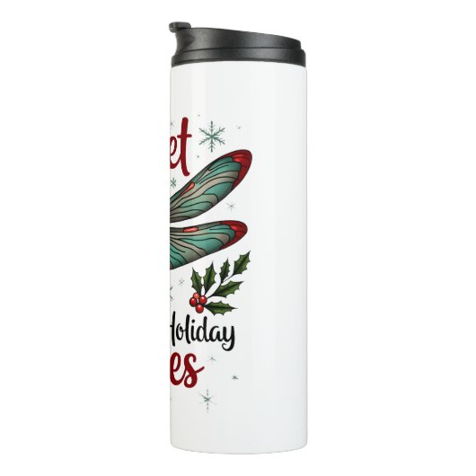 Candy Cane Wings Dragonfly Thermosbeker (Geroteerd rechts)