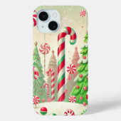 Candy Cane Winter Pepermunt Bos Kerstmis Case-Mate iPhone Case (Achterkant)