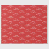 Candy Cane Wishes | Klassiek cadeau in rode kleur Cadeaupapier (Vlak)