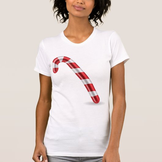 Candy Cane Womens T-Shirt (Voorkant)