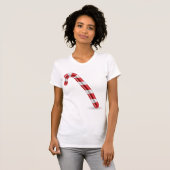 Candy Cane Womens T-Shirt (Voorkant volledig)