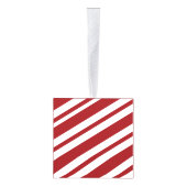 Candy Cane Wooden Cube Christmas Ornament (Rechts)