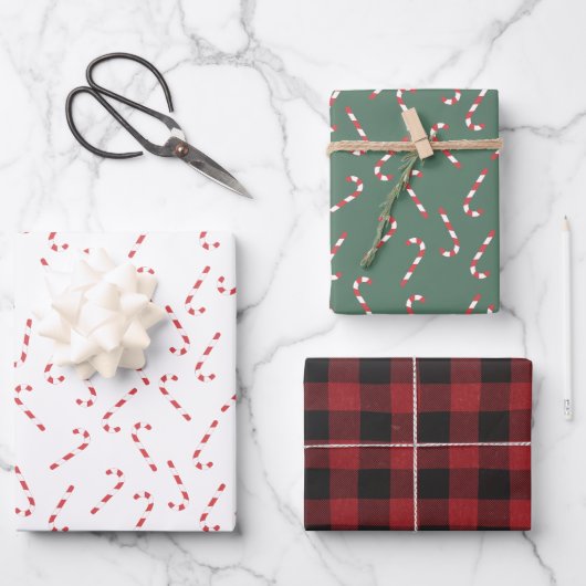 Candy cane wrapping paper (Voorkant)