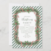 Candy Cane Wreath Christmas Kaart (Voorkant)