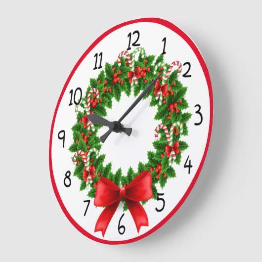 Candy Cane Wreath Grote Klok (Hoek)