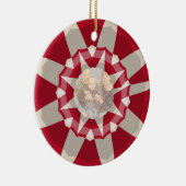 Candy Cane Wreath Keramisch Ornament (Rechts)