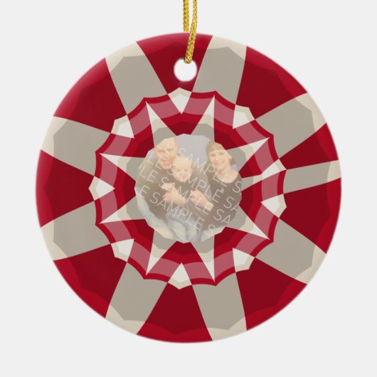 Candy Cane Wreath Keramisch Ornament (Voorkant)