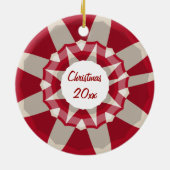 Candy Cane Wreath Keramisch Ornament (Achterkant)