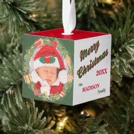 Candy Cane Wreath Photo Template Ornament