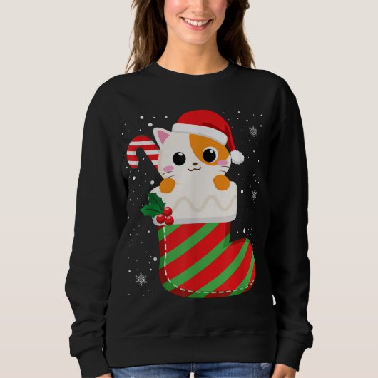 Candy Cane Xmas Kittens Lo Trui (Voorkant)