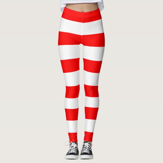 Candy Cane Yoga Pants Leggings (Voorkant)