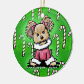 Candy Cane Yorkie Terrier Ornament (Links)