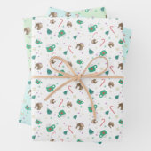 Candy Canes and Gingerbrood House Pattern Inpakpapier Vel (In situ)