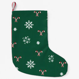 Candy Canes and Snowflakes Stocking Kleine Kerstsok