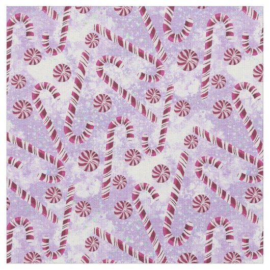 Candy Canes Berry Paars Stof (Close Up)