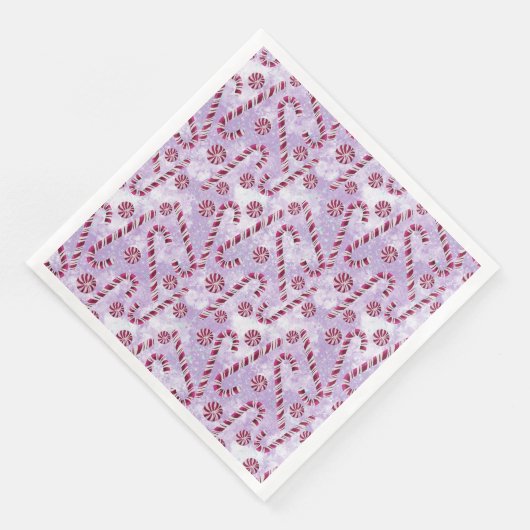 Candy canes Berry Paper Napkin Servet (Hoek)