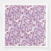 Candy canes Berry Paper Napkin Servet (Voorkant)