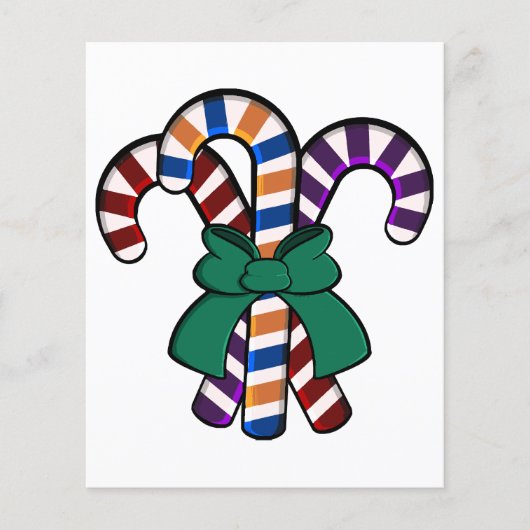 Candy Canes boeket - groen lint (Voorkant)