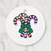 Candy Canes boeket - groen lint Bedankjes Labels (Achterkant)