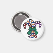 Candy Canes boeket - groen lint Magneet (Voorkant / Achterkant)