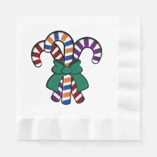Candy Canes boeket - groen lint Servet