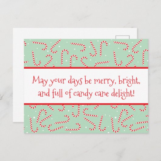 Candy Canes Briefkaart (Voorkant / Achterkant)