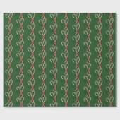 Candy Canes Christmas Cadeaupapier (Vlak)