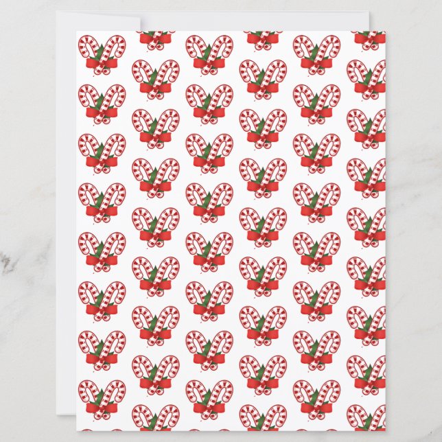 Candy canes christmas craft paper (Voorkant)