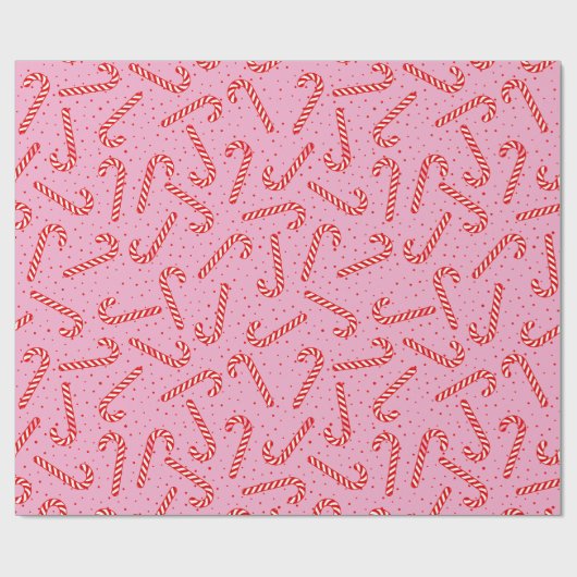 Candy Canes Christmas Design Cadeaupapier (Vlak)