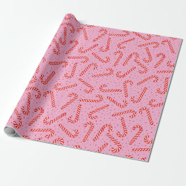 Candy Canes Christmas Design Cadeaupapier