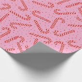 Candy Canes Christmas Design Cadeaupapier (Hoek)