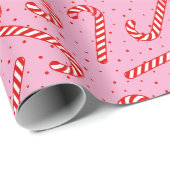 Candy Canes Christmas Design Cadeaupapier (Rol Hoek)