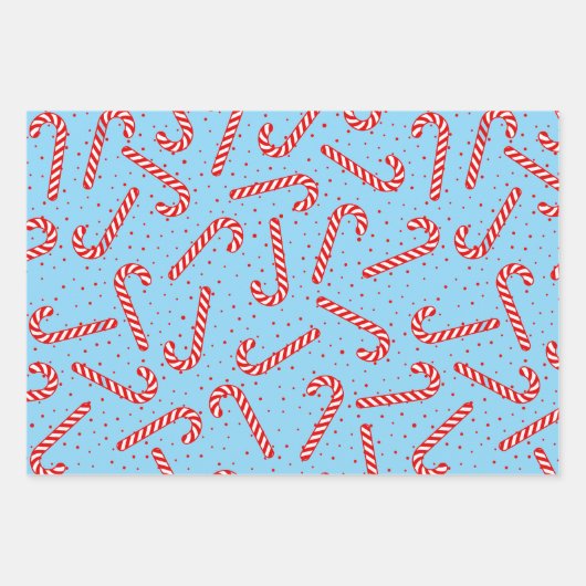 Candy Canes Christmas Design Inpakpapier Vel (Voorkant 2)