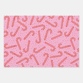 Candy Canes Christmas Design Inpakpapier Vel
