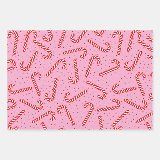 Candy Canes Christmas Design Inpakpapier Vel (Voorkant)