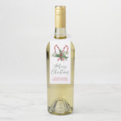 Candy Canes Company kerst Bottle Hanger Label (Op fles)