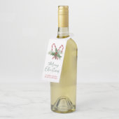 Candy Canes Company kerst Bottle Hanger Label (Schuin)