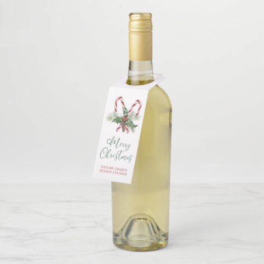 Candy Canes Company kerst Bottle Hanger Label