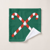 Candy Canes Crossed Bad Handdoek (Wasdoekje)