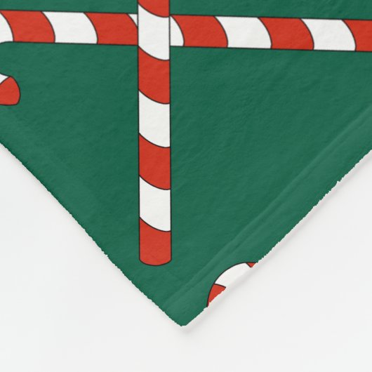 Candy Canes Crossed Fleece Deken (Hoek)