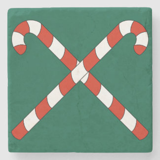 Candy Canes Crossed Stenen Onderzetter