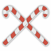 Candy Canes Crossed Sticker (Voorkant)