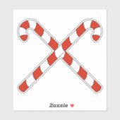 Candy Canes Crossed Sticker (Vel)