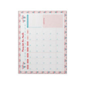 Candy Canes en Bows Maandelijks te doen Lijst Plan Notitieblok (Linkerzijde)