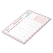 Candy Canes en Bows Maandelijks te doen Lijst Plan Notitieblok (Schuin)