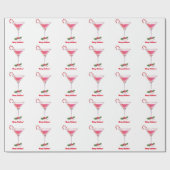 Candy Canes en Cocktails Christmas Holiday Party Cadeaupapier (Vlak)
