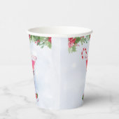 Candy Canes en Cocktails Christmas Holiday Party Papieren Bekers (Rechts)