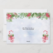 Candy Canes en Cocktails Kerstvakantie Feestdagenkaart (Achterkant)