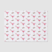 Candy Canes en Cocktails Patroon Kerstmis Tissuepapier (Voorkant)