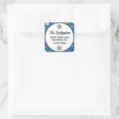 Candy Canes en gewikkelde Xmas Snoep Retouradres Vierkante Sticker (Tas)